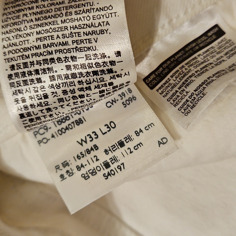 Levi's 711 Skinny White Jeans Size 33 - Picture 3 of 8